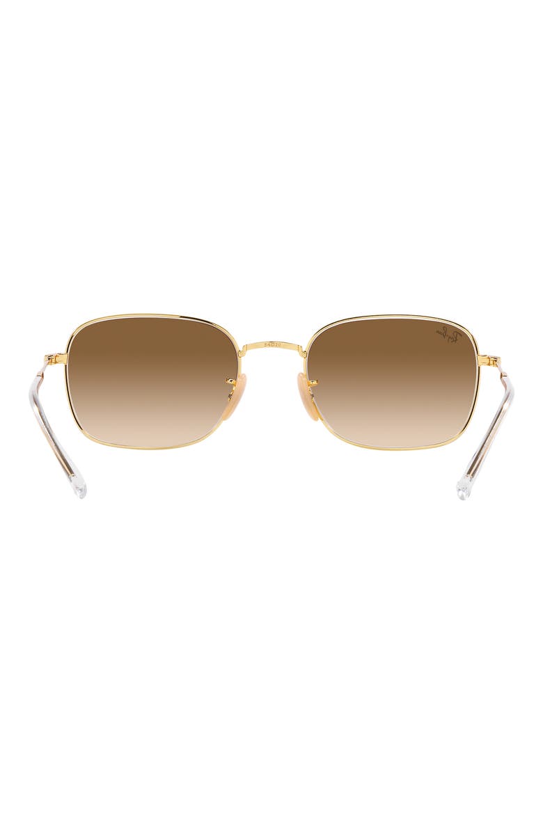 57mm Gradient Pillow Sunglasses, Alternate, color, GOLD FLASH