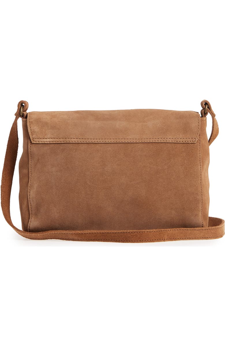 Ten79LA Chevron Fringe Suede Crossbody Bag, Alternate, color,