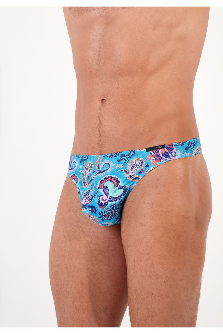 Funky Styles G-String, Alternate, color, Turquoise Print