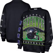 '47 Women's '47 College Navy Seattle Seahawks Go Big Oversized Pullover Sweatshirt