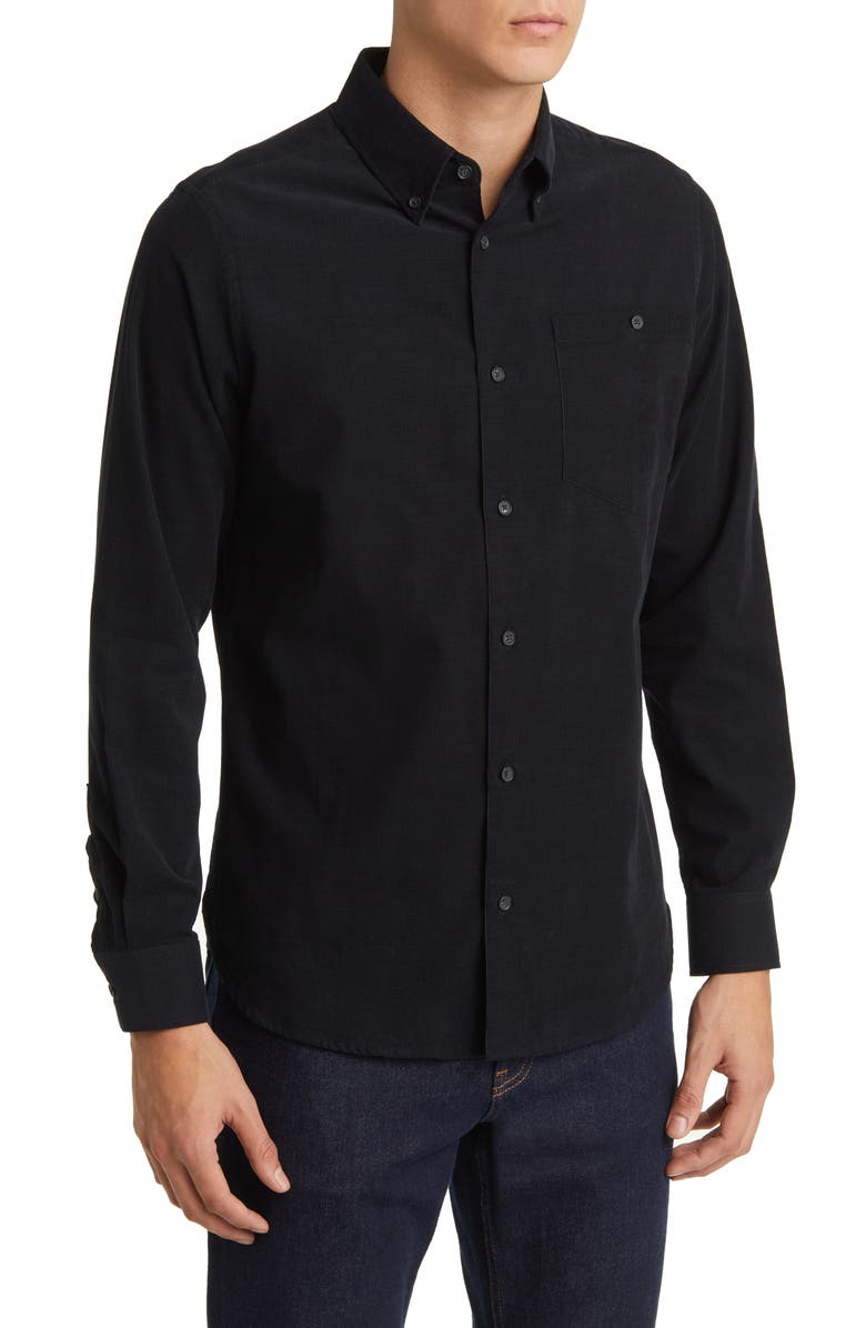 Ted Baker London Lecco Slim Fit Corduroy Button-Down Shirt, Main, color,
