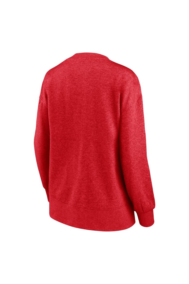 Women's Fanatics Branded Red Chicago Fire True Classics Oversized Pullover Sweatshirt, Alternate, color, Red
