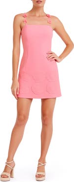 Jewel Badgley Mischka Floral Appliqué Cocktail Minidress