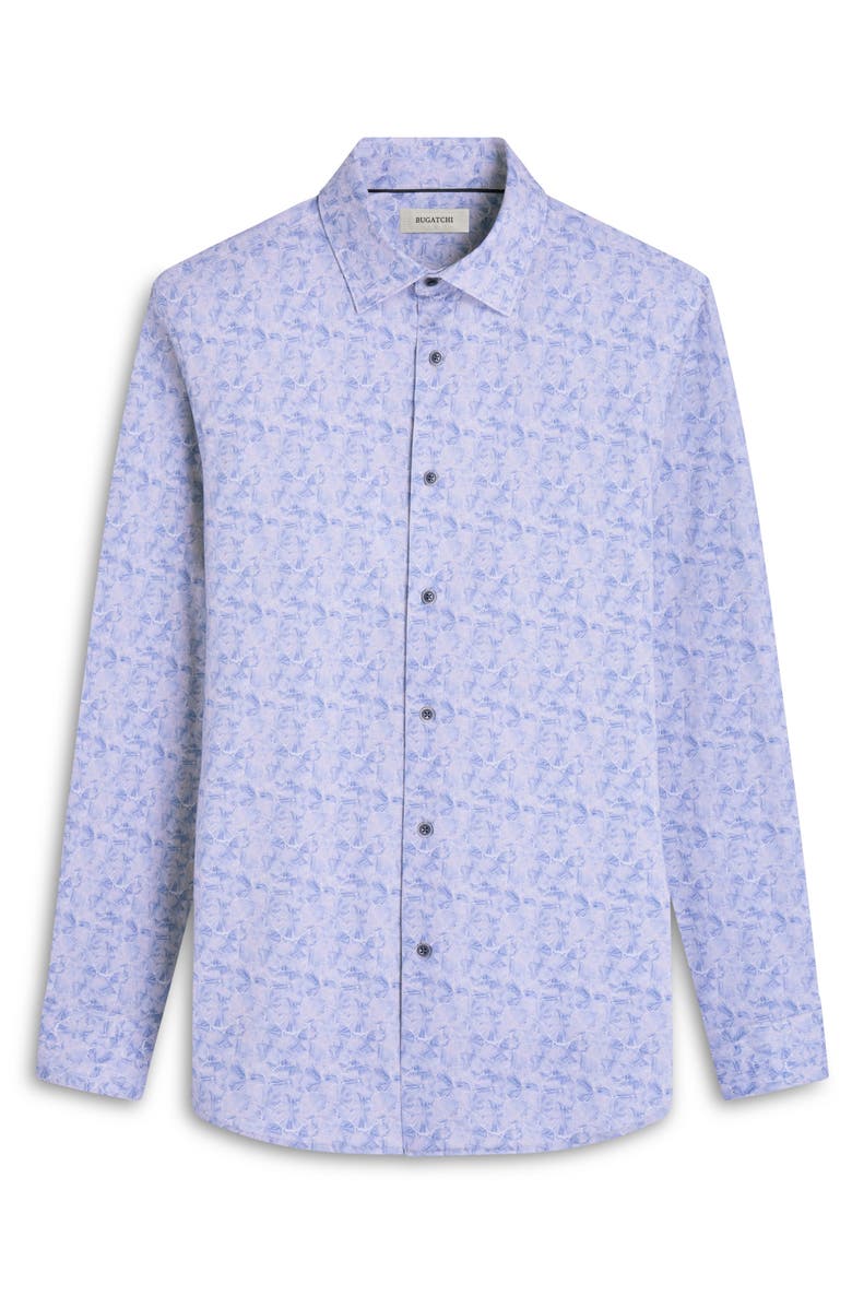 Bugatchi James OoohCotton<sup>®</sup> Floral Button-Up Shirt, Alternate, color, Cobalt