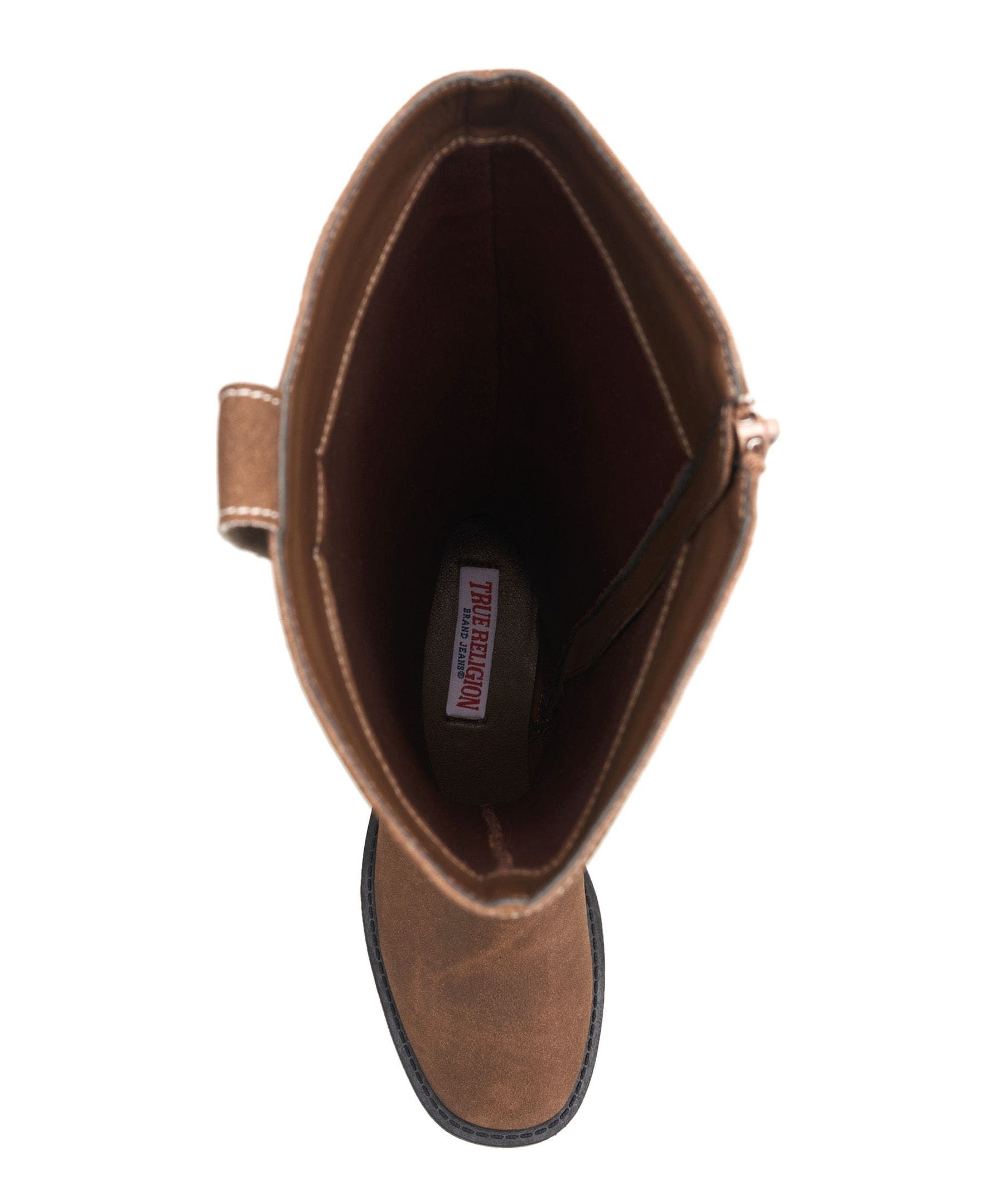 Sza Logo Knee High Cowboy Boot, Alternate, color, Brown