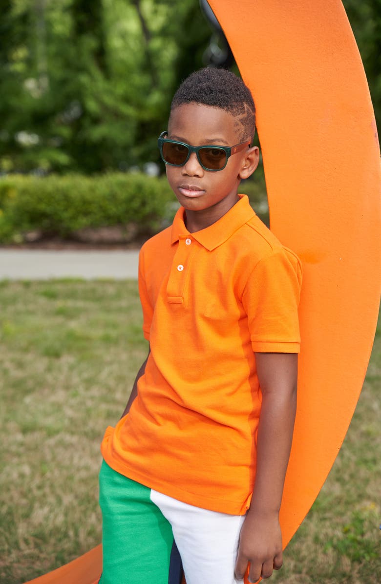 KidRaq Kids' Ocean Wave 48mm Sunglasses, Alternate, color, Hornet Green