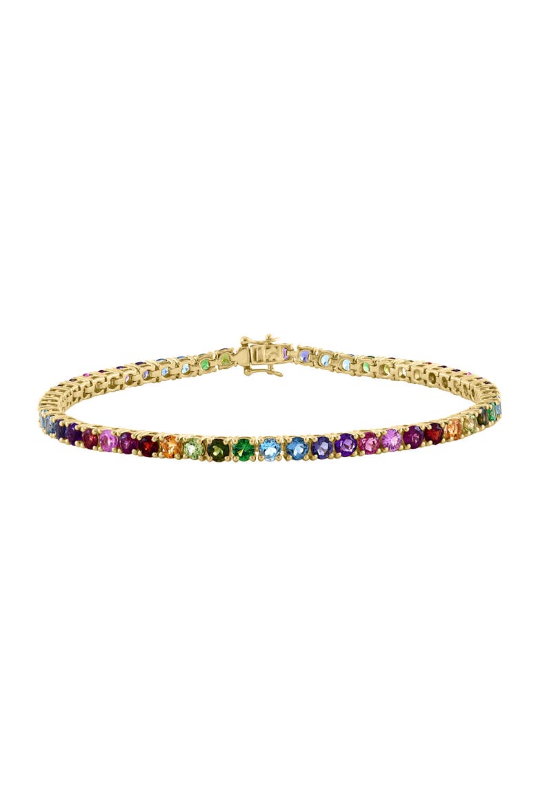 14K Yellow Gold ,Amethyst,Blue Topaz,London Blue Topaz,Citrine,Garnet,Rhodolite,Iolite,Pink Tourmaline,Green Tourmaline,Peridot,Pink Sapphire,Tsavorite Bracelet, Main, color, Hematite and FW Blush Pearl