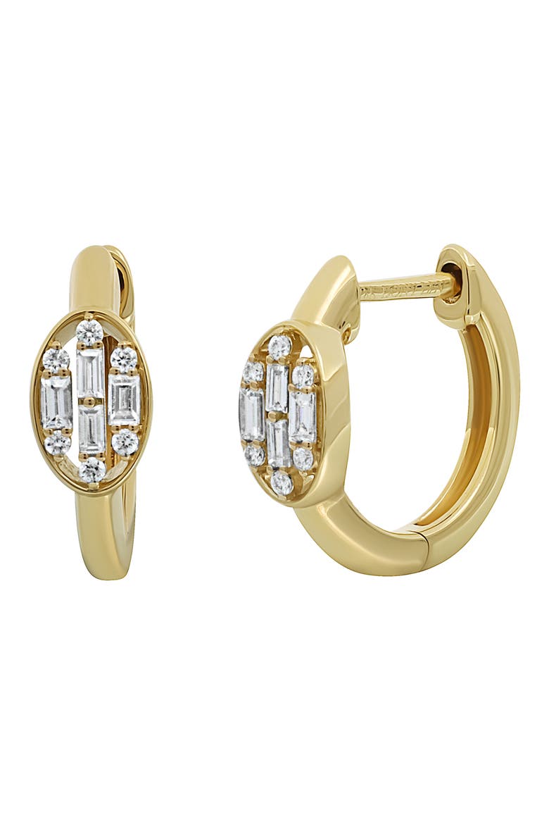 Mika Diamond Hoop Earrings, Main, color, 18K YELLOW GOLD