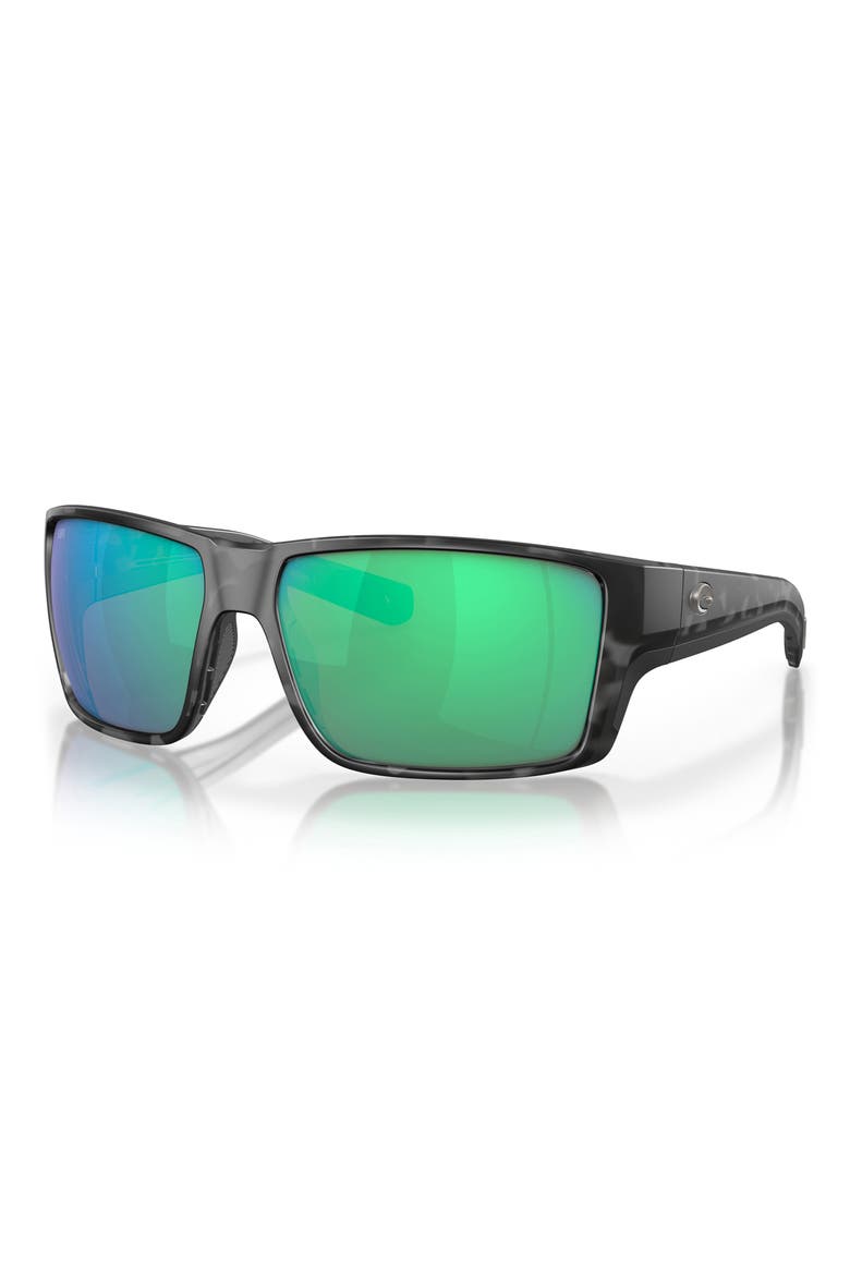 Reefton Pro 65mm Polarized Rectangular Sunglasses, Alternate, color, TIGER SHARK / GREEN 580G
