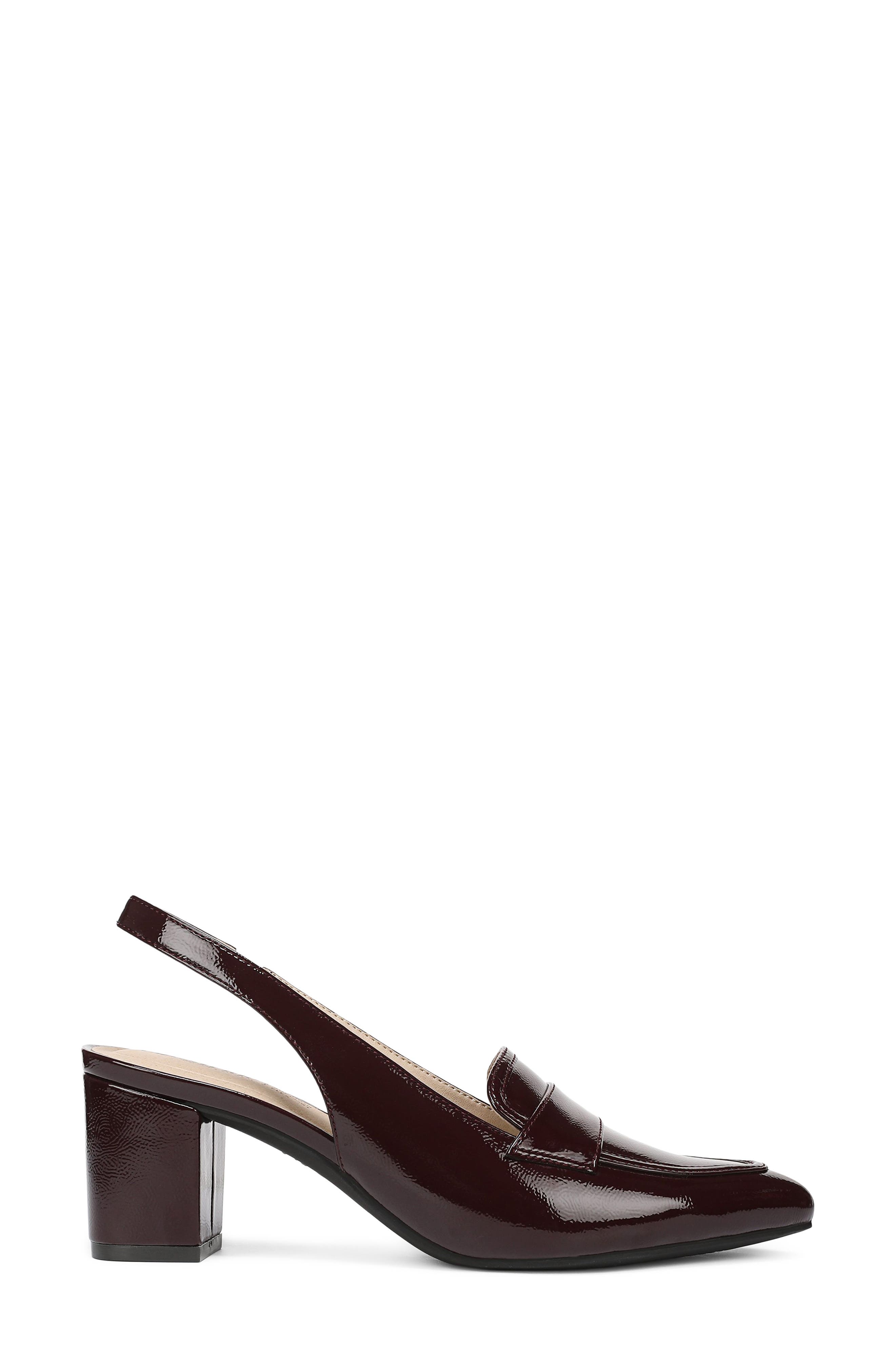LifeStride Angel Slingback Pointed Toe Loafer Pump, Alternate, color, Chocolate Plum