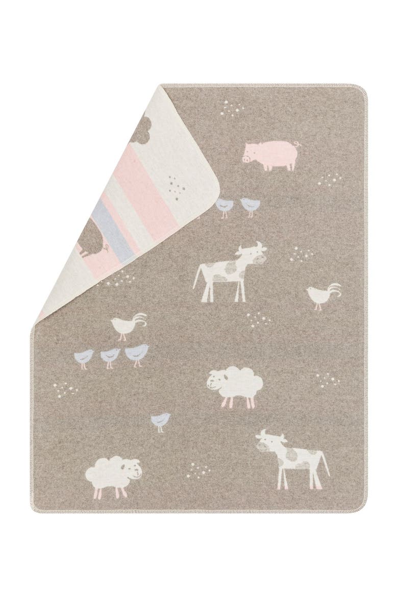 Juwel Farm Life Baby Blanket, Main, color, Smoke