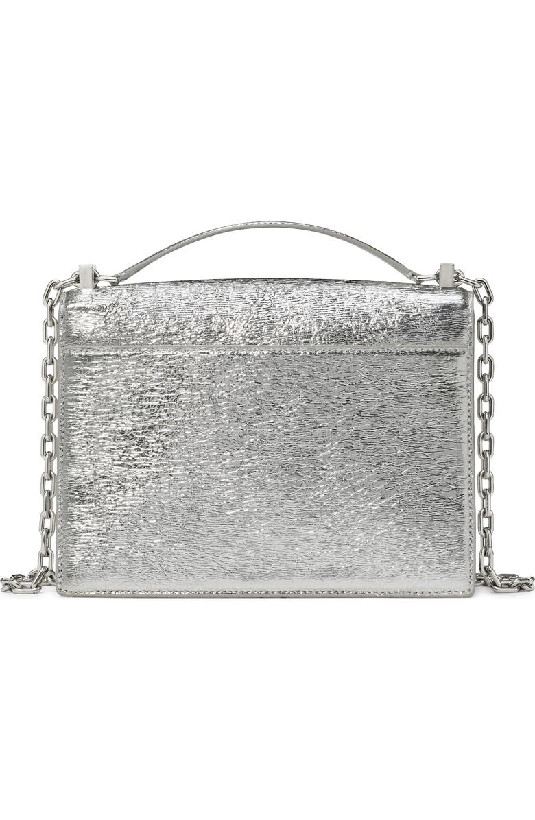 Kate Spade New York deco crinkle metallic leather convertible crossbody bag, Alternate, color,