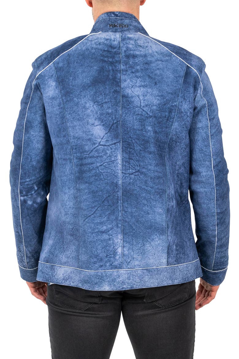 Denim Effect Suede Jacket, Alternate, color, BLUE