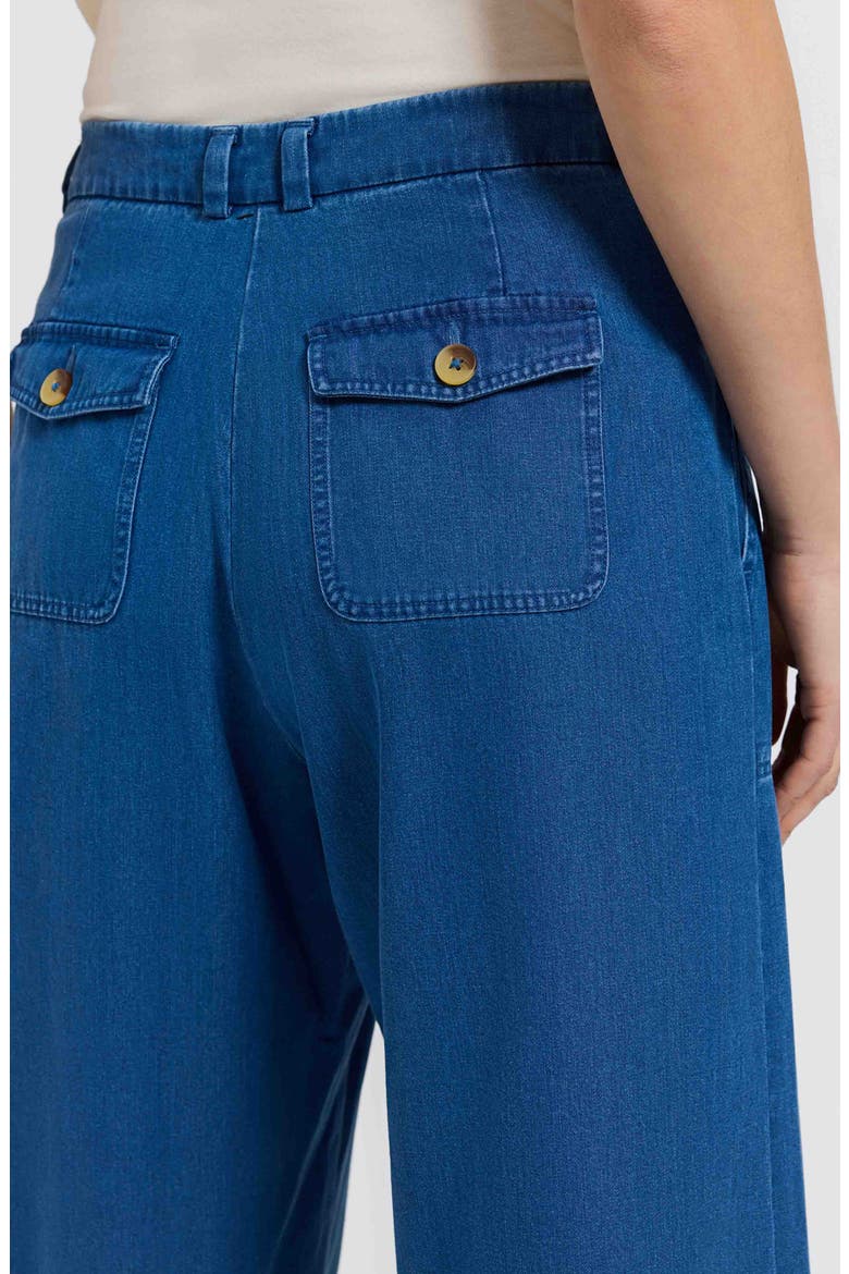 Blaire Wide Leg Denim Pants, Alternate, color, MEDIUM WASH