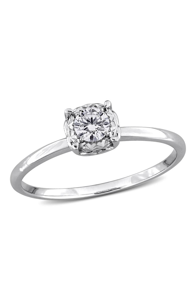 Julianna B. 1/5 ctw Lab-Grown Diamond Solitaire Ring 18k, Main, color, White Gold