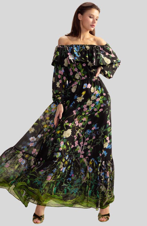 Shop Cynthia Rowley Ophelia Dress In Black Floral