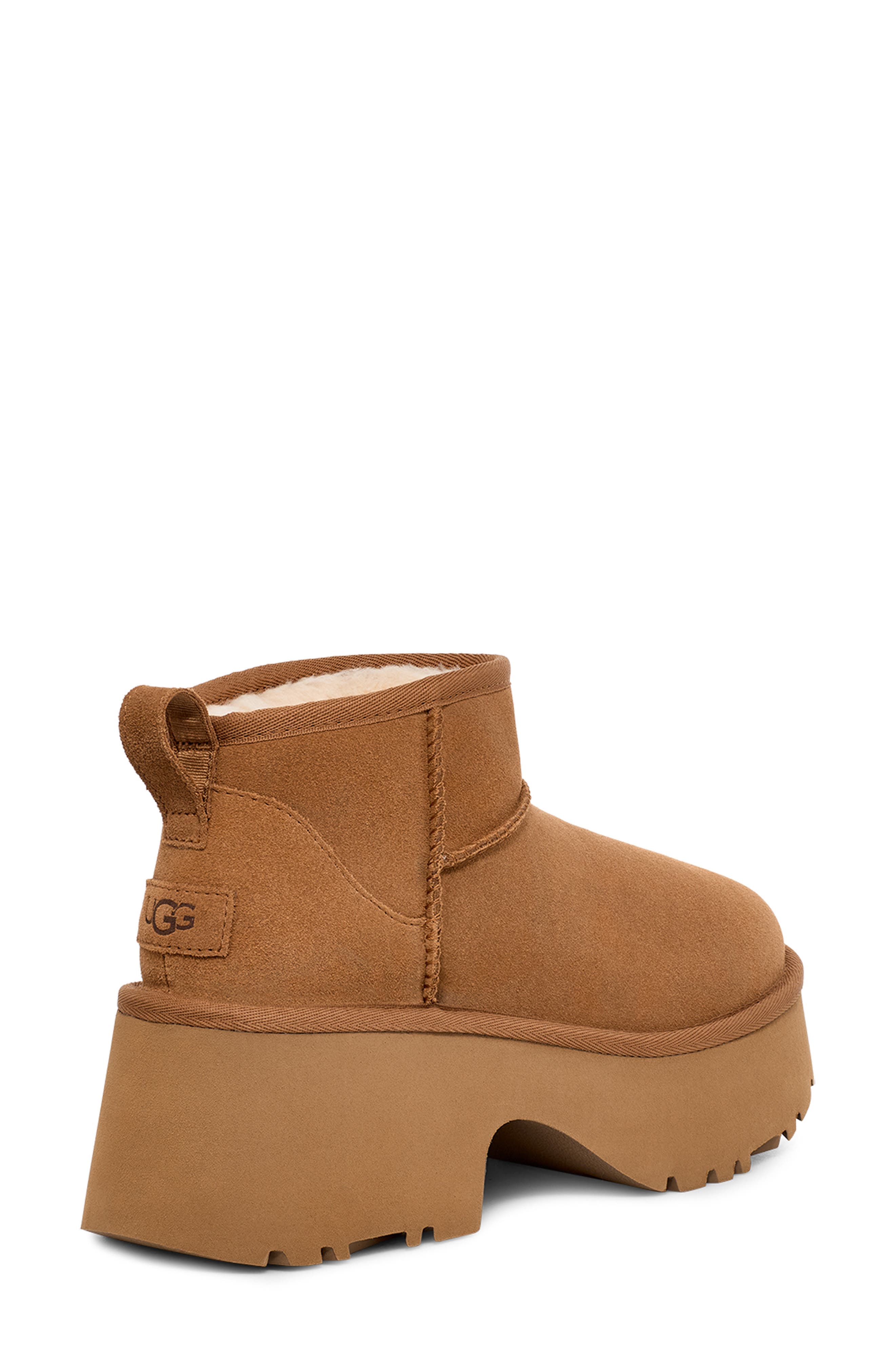 UGG<sup>®</sup> Classic Ultra Mini New Heights Platform Boot, Alternate, color, Che
