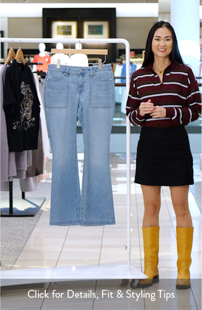 Patch Pocket Straight Leg Utility Jeans, sales video thumbnail