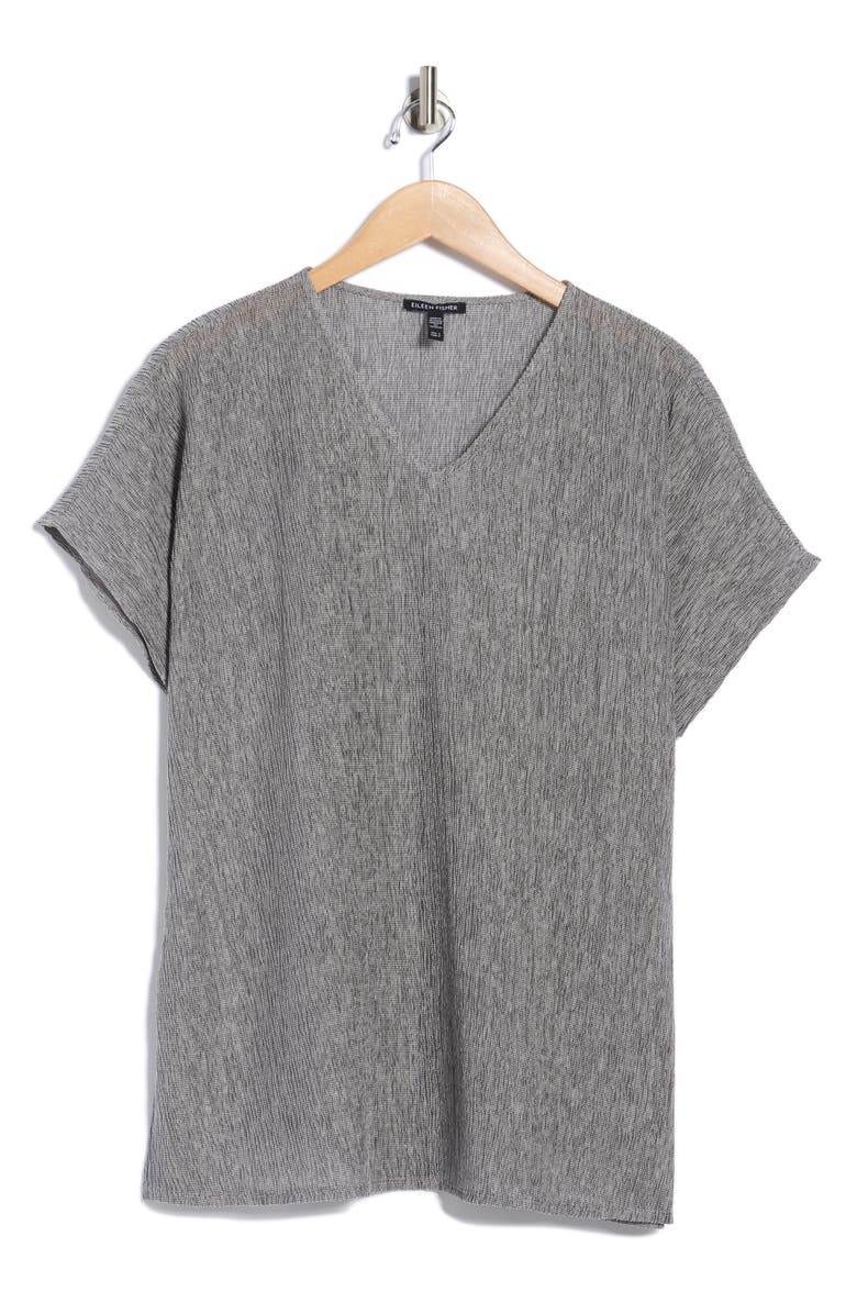 Eileen Fisher V-Neck Dolman Sleeve Tunic, Alternate, color, Nimbus