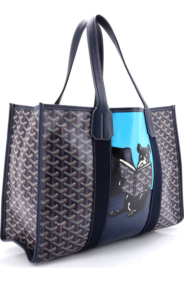 Pre-Owned Goyard Villette Tote Printed Coated Canvas MM, Alternate, color, Blue