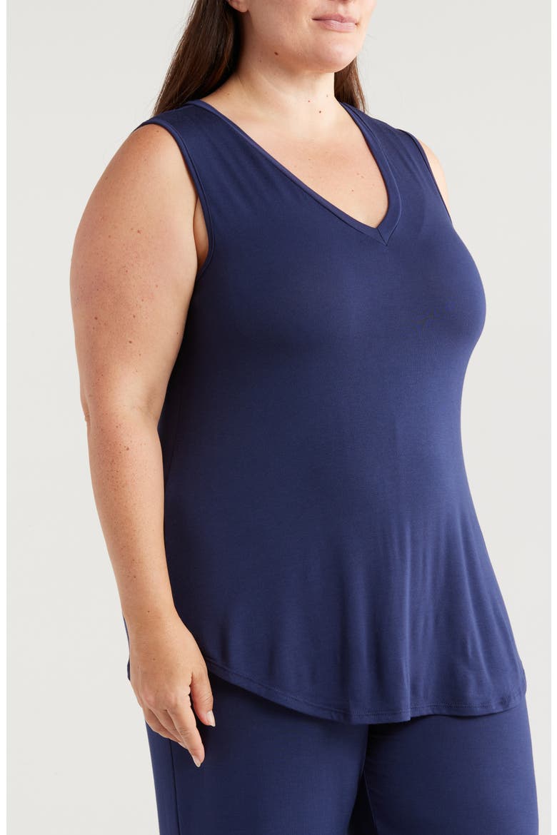 V-Neck Jersey Tank, Alternate, color, NAVY