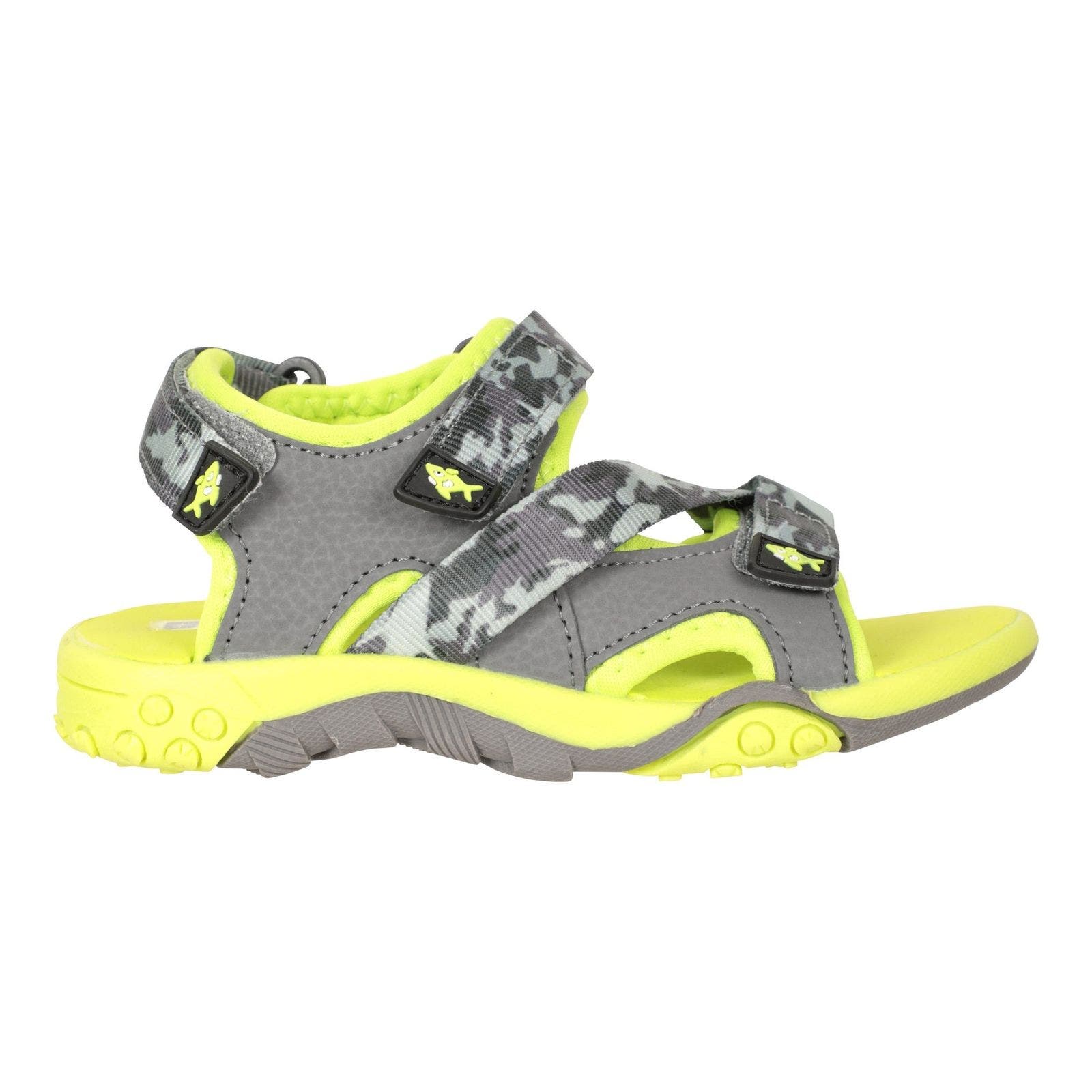 Childrens/Kids Seaside Camo Sandals, Alternate, color, Gray