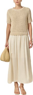 English Factory Mixed Media Cotton Blend Dress