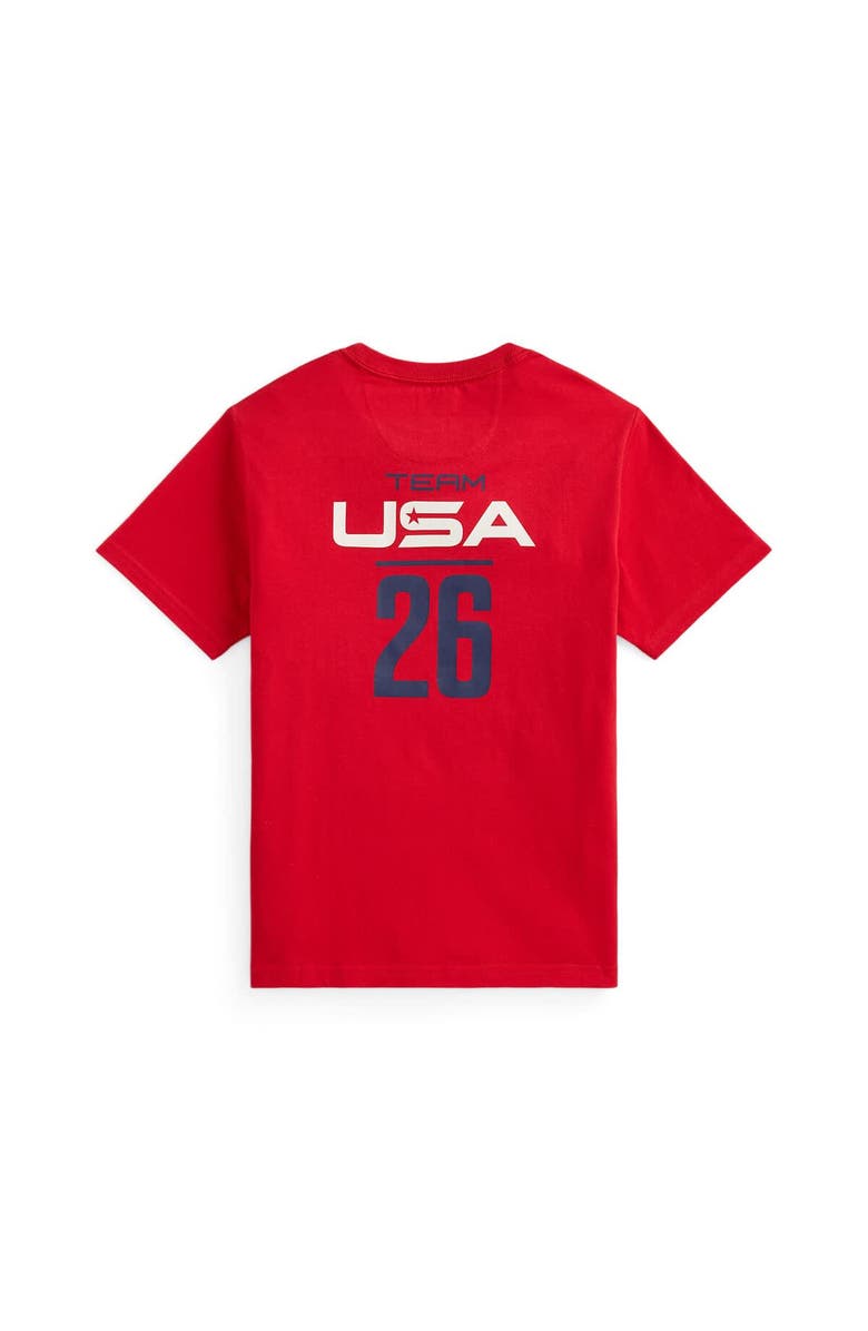 Polo Ralph Lauren Youth Polo Ralph Lauren Team USA Cotton Graphic Tee, Alternate, color, Red