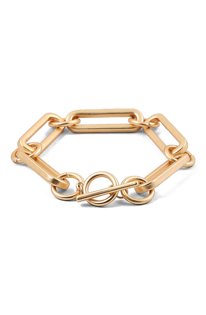 Erin McDermott Jewelry Lia Link Bracelet, Main, color, Gold