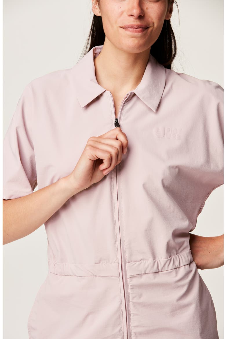 Genohas Water Repellent Stretch Romper, Alternate, color, SHADOW GRAY