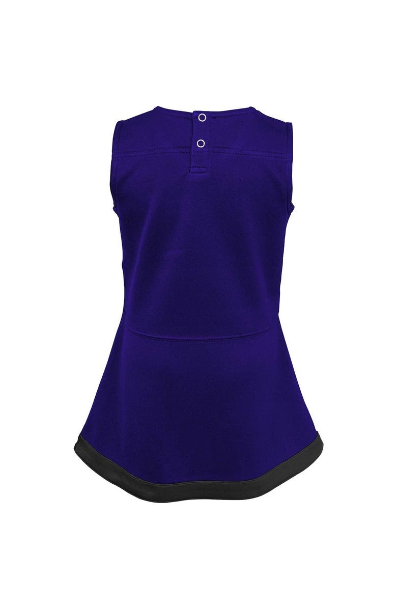 Outerstuff Girls Infant Purple Baltimore Ravens Cheer Captain Jumper Dress, Alternate, color, Purple