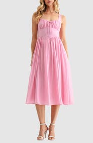 All in Favor Set-In Waist Midi Dress