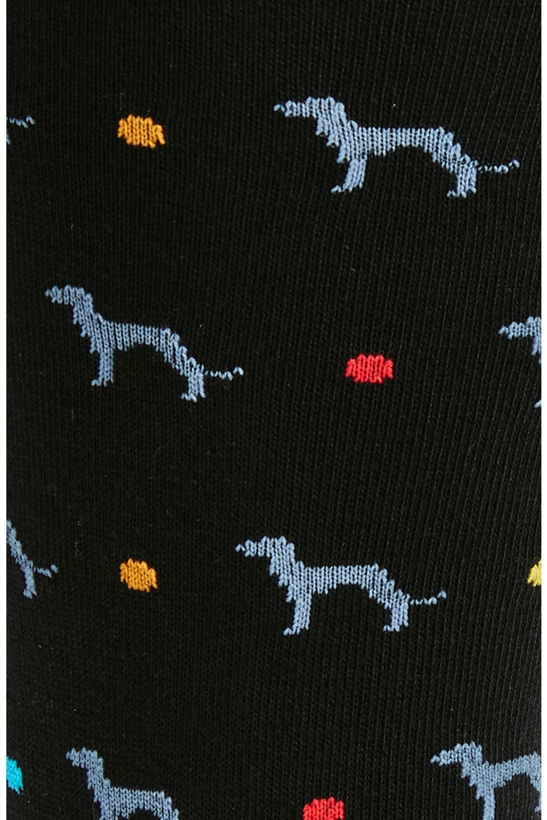 Whippet Cotton Blend Dress Socks, Alternate, color, BLACK