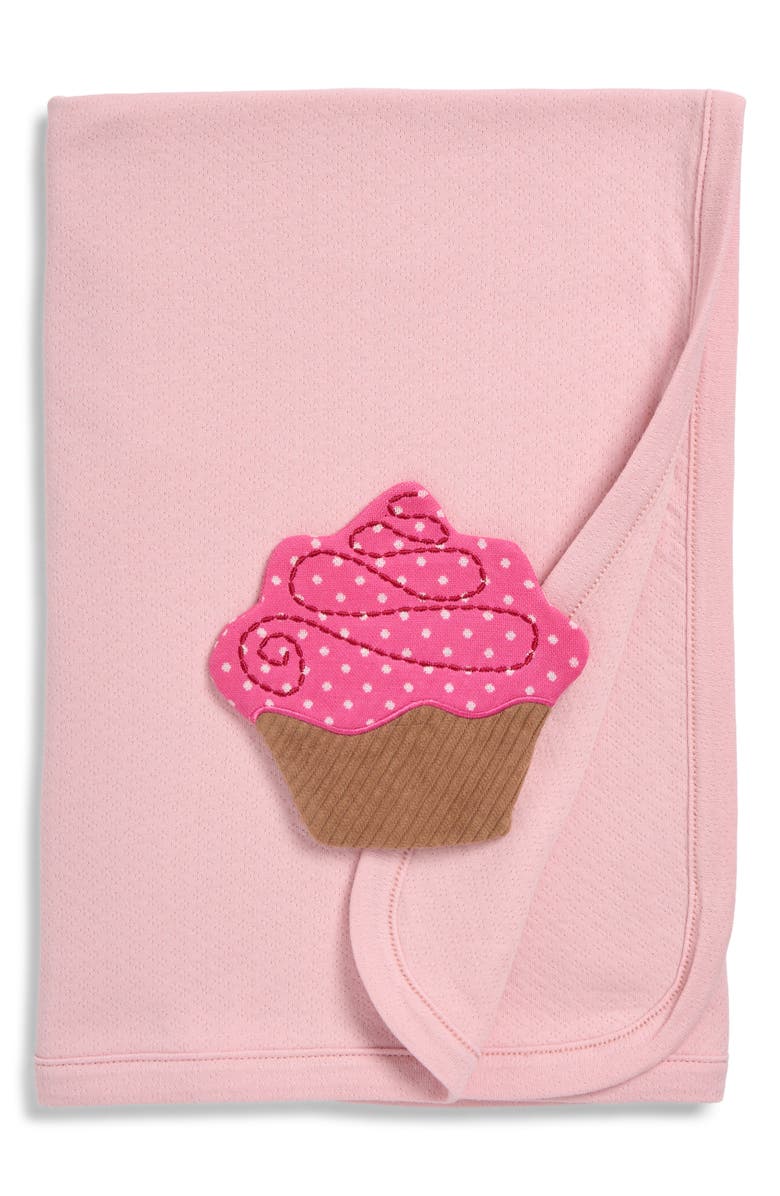 APPLE PARK Pointelle Organic Cotton Blanket & Cupcake Sensory Toy Set, Main, color, Cupcake