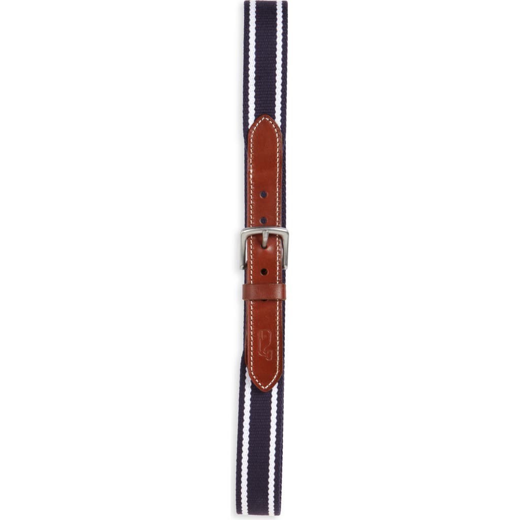 Vineyard Vines Kids' Sailor's Stripe Belt In Nautical Navy