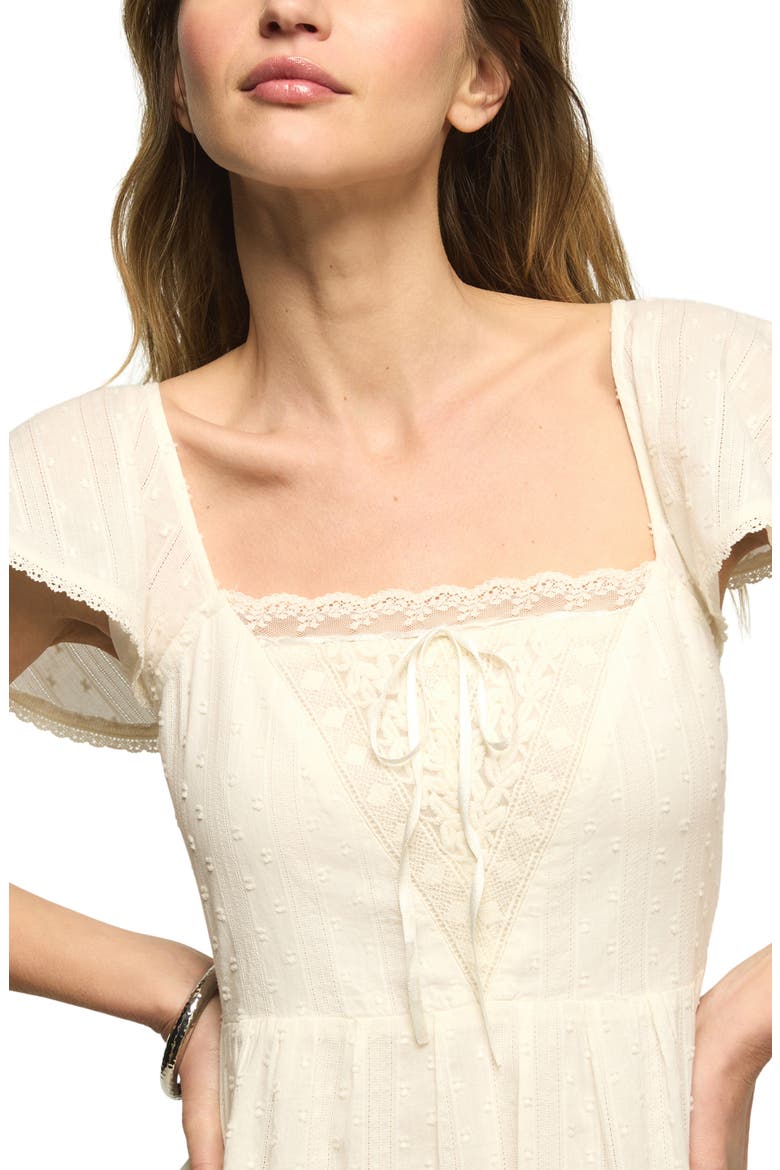 Lace Yoke Tiered Dress, Alternate, color, WHISPER WHITE