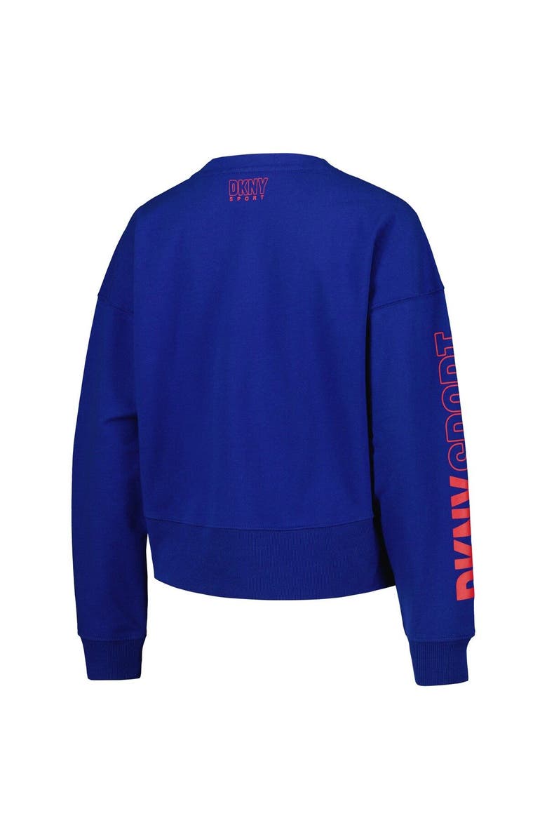 DKNY SPORT Women's DKNY Sport Royal Chicago Cubs Lily V-Neck Pullover Sweatshirt, Alternate, color, 