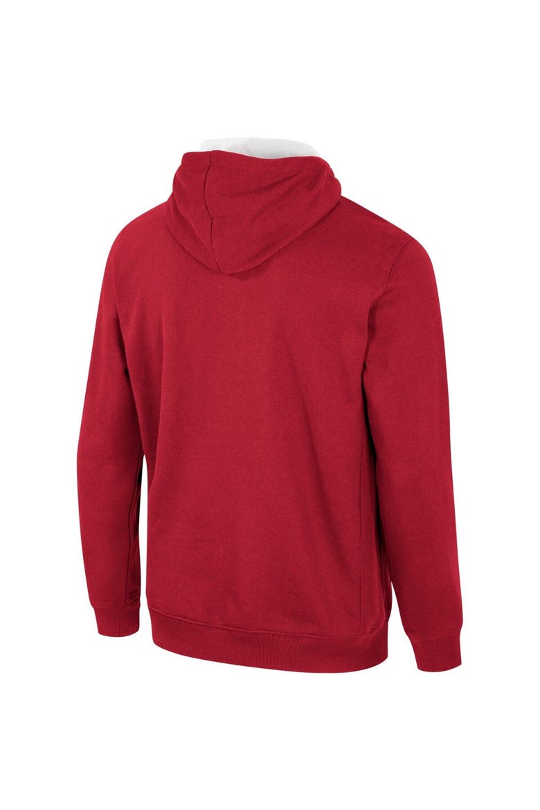 Men's Colosseum Crimson Washington State Cougars Half-Zip Hoodie, Alternate, color, Crimson