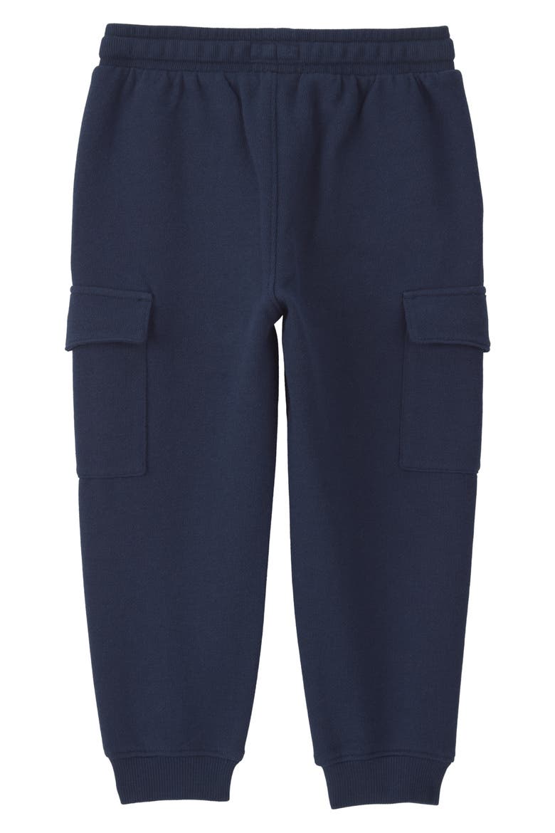 Kids' Organic Cotton French Terry Cargo Pants, Alternate, color, BLUE