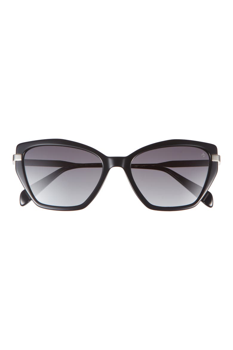 54mm Cat Eye Sunglasses, Main, color, BLACK