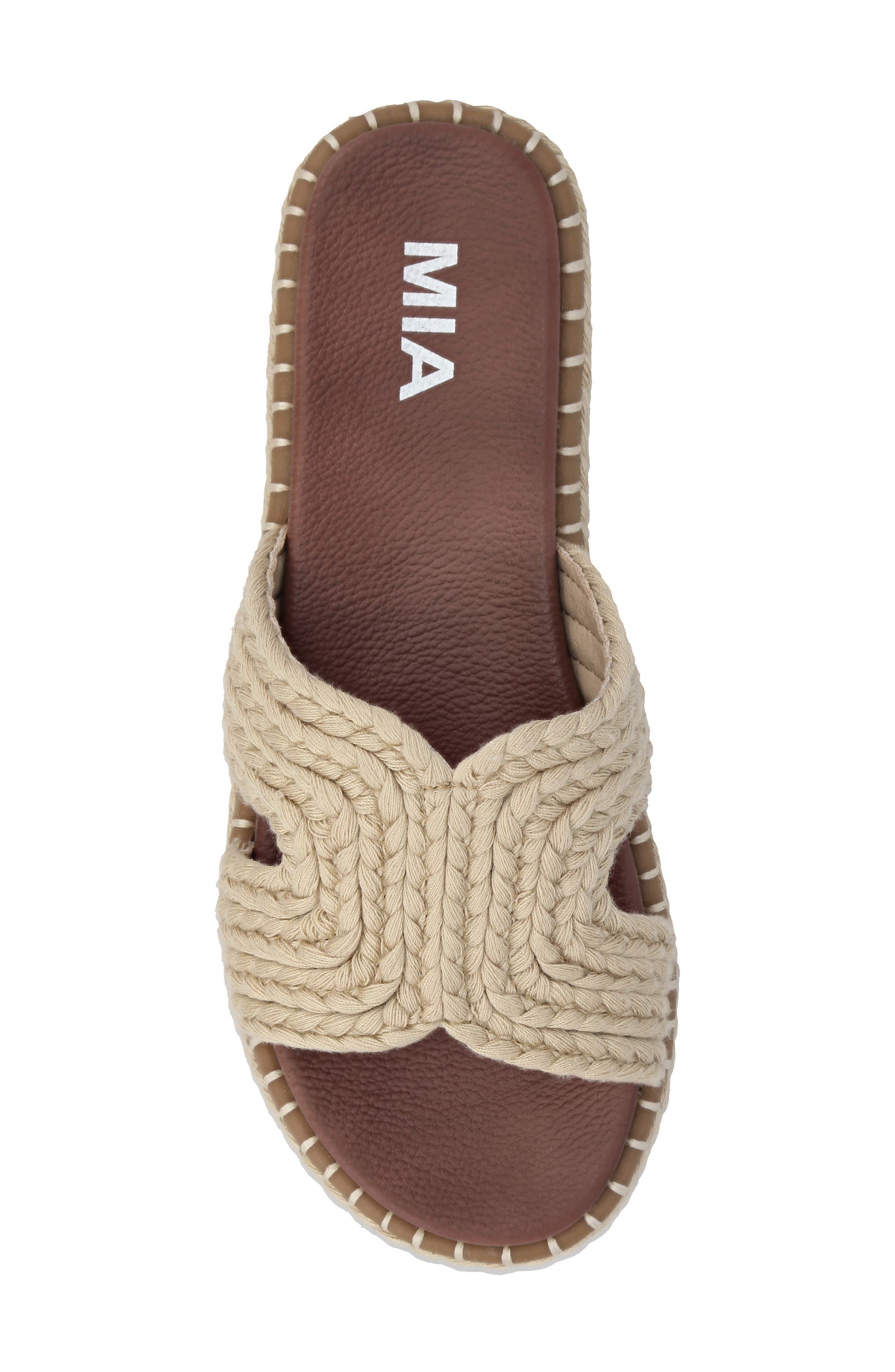 MIA Sirah Platform Slide Sandal, Alternate, color, Natural