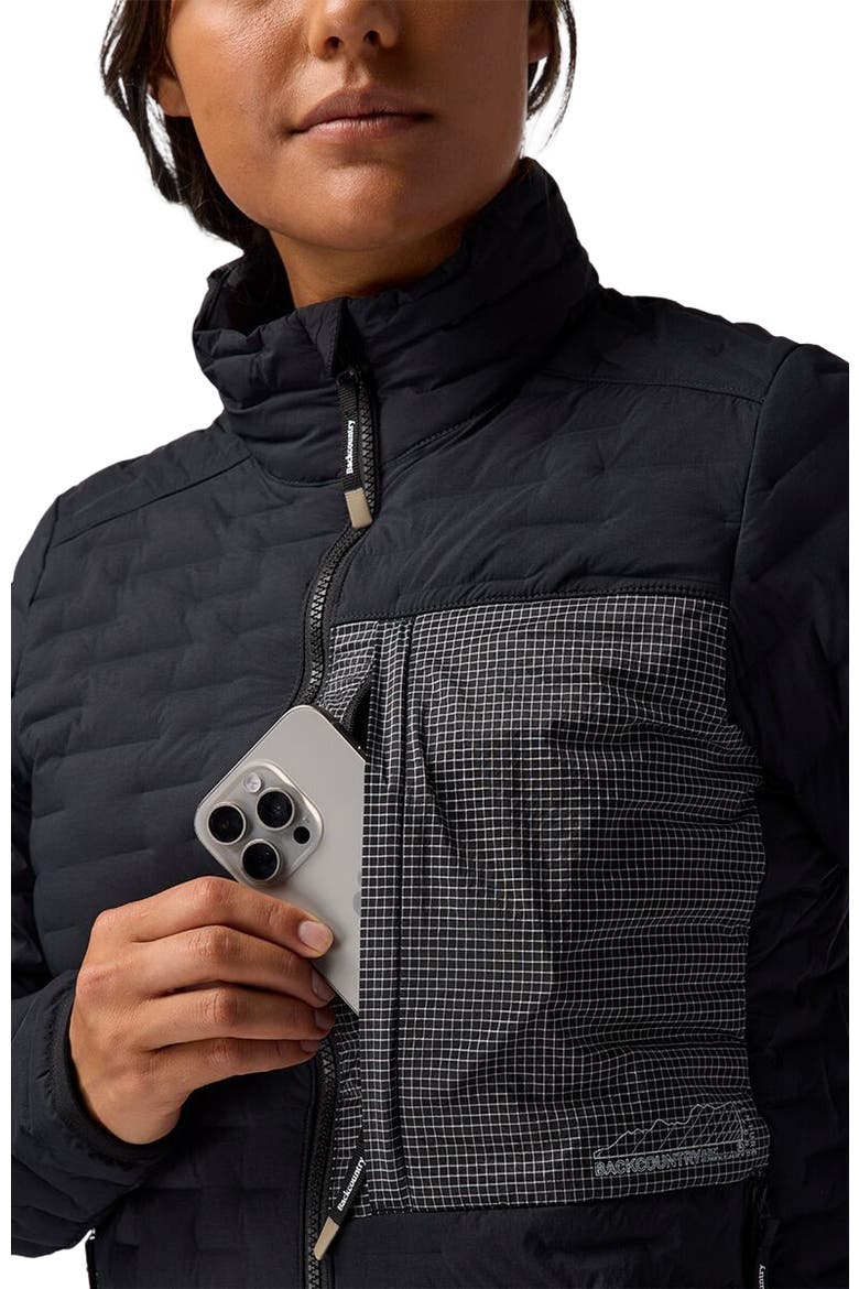 Peale Primaloft Stitch-Free Baffle Stretch Jacket - Women's, Alternate, color, Black