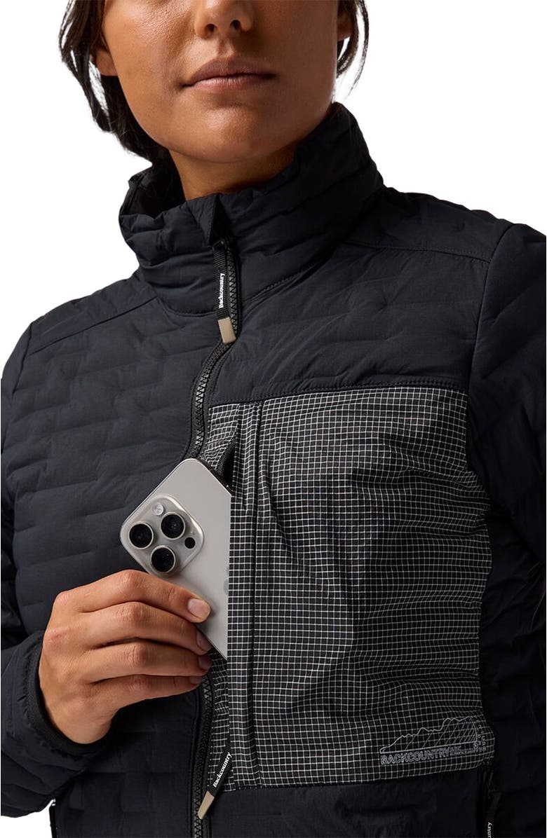 Backcountry Peale Primaloft Stitch-Free Baffle Stretch Jacket - Women's, Alternate, color, Black