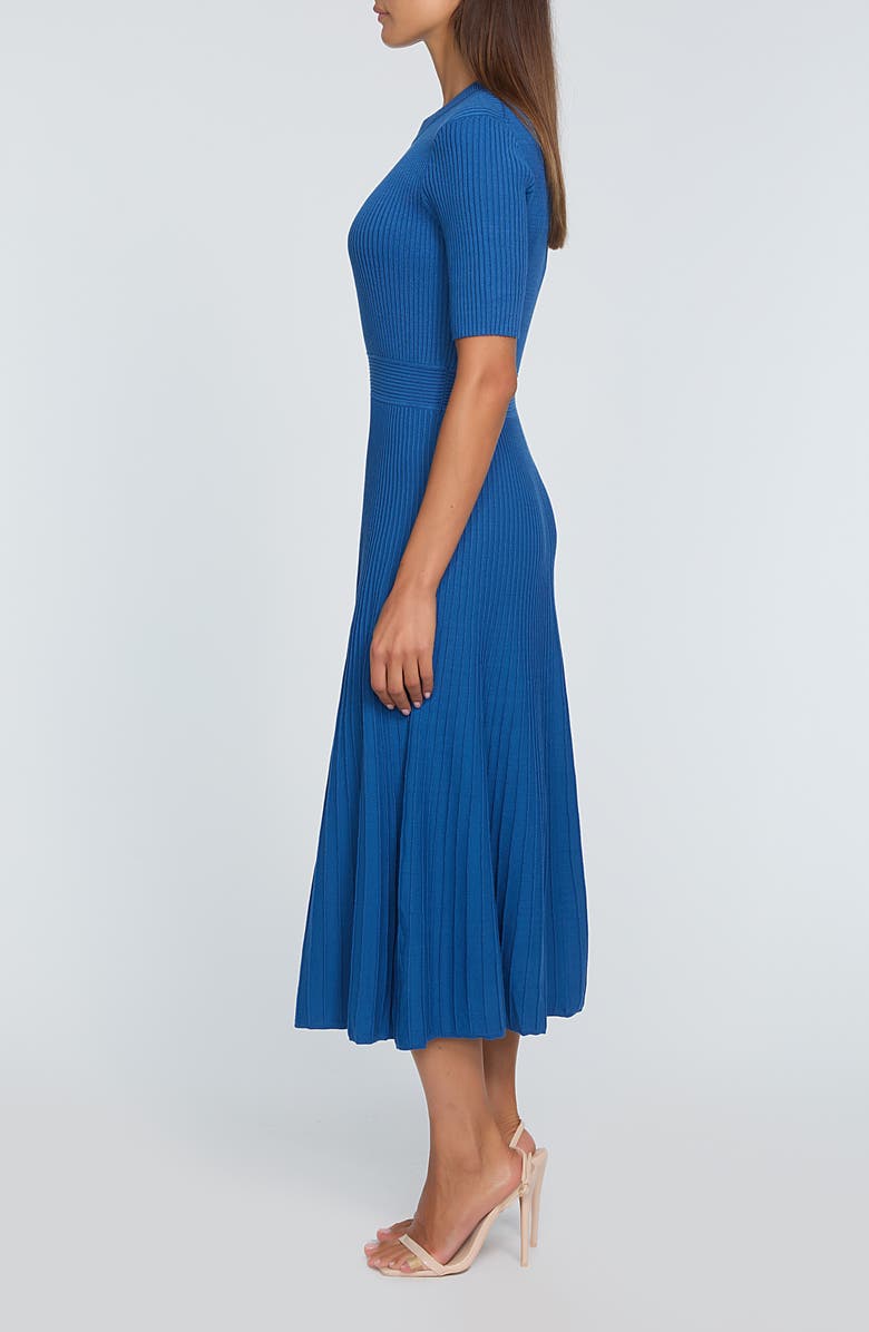 Elie Tahari Kaya Rib Midi Sweater Dress, Alternate, color,