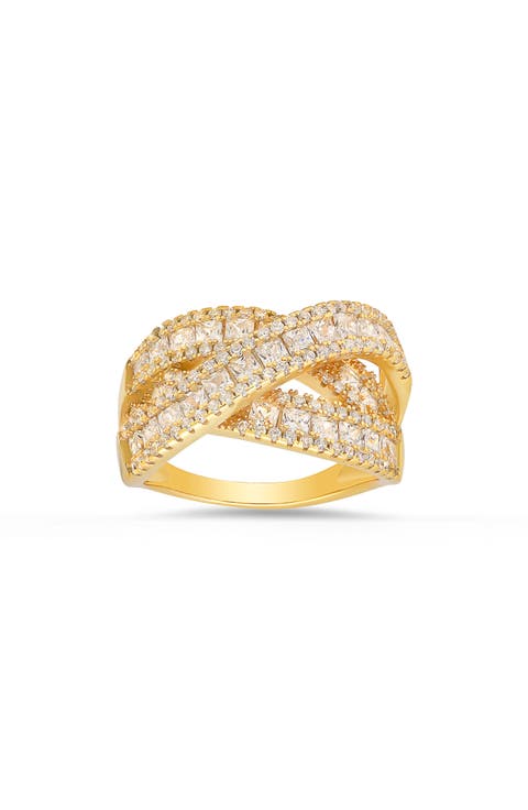 Crossover Highway Cubic Zirconia Ring