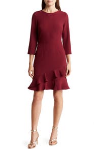 Julia Jordan Ruffle Hem Sheath Dress