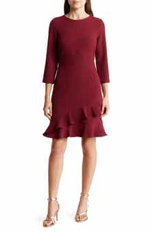Julia Jordan Ruffle Hem Sheath Dress