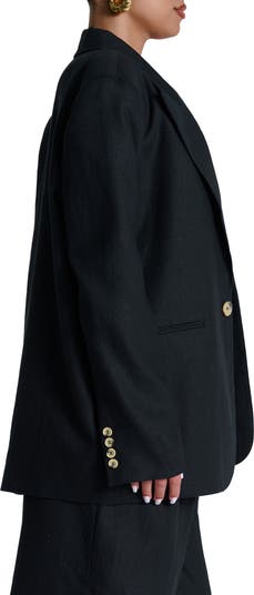 Oversize Linen Blazer
