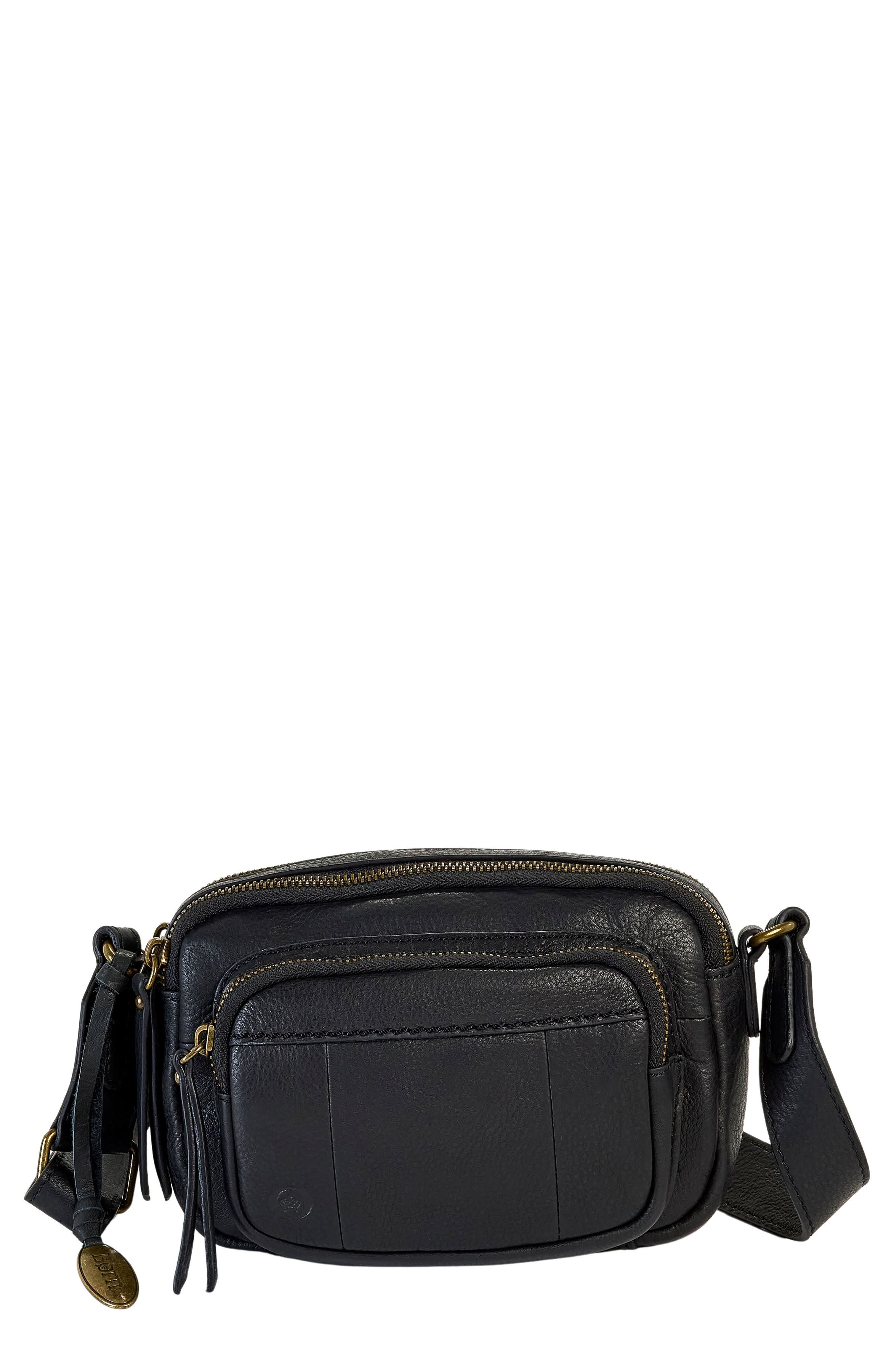 Børn Leather Camera Crossbody Bag, Main, color, 