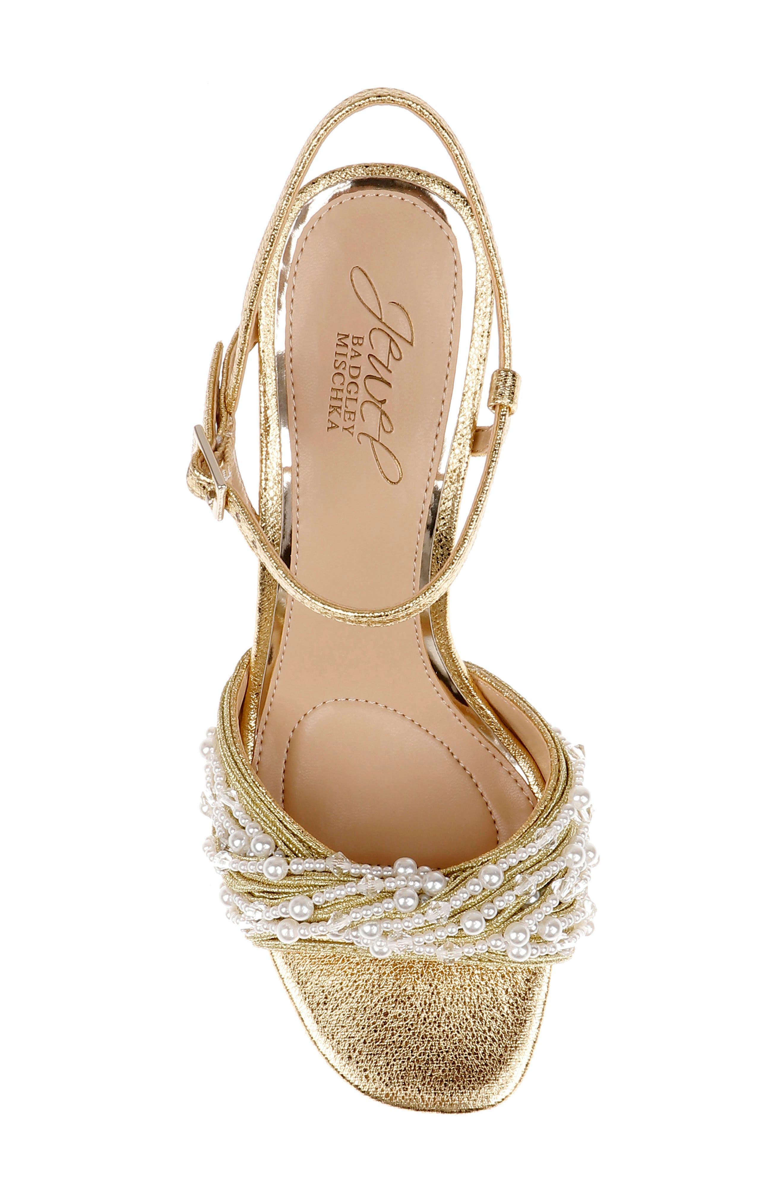Fanny Ankle Strap Sandal, Alternate, color, GOLD TEXTILE
